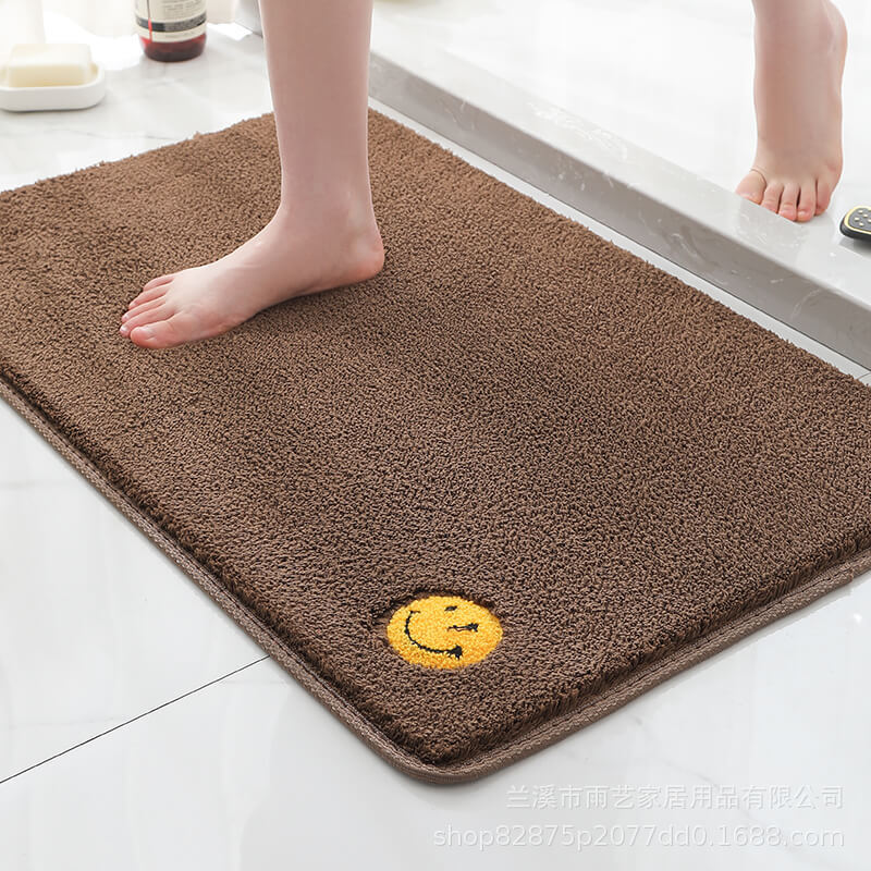 popular thickened bubble velvet household carpet bedroom kitchen floor mat bathroom absorbent non-slip floor mat toilet door mat details Picture