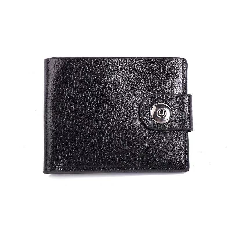 one piece dropshipping men's wallet multi-functional short wallet pvleather magnetic snap coin purse creative gift wholesale details Picture