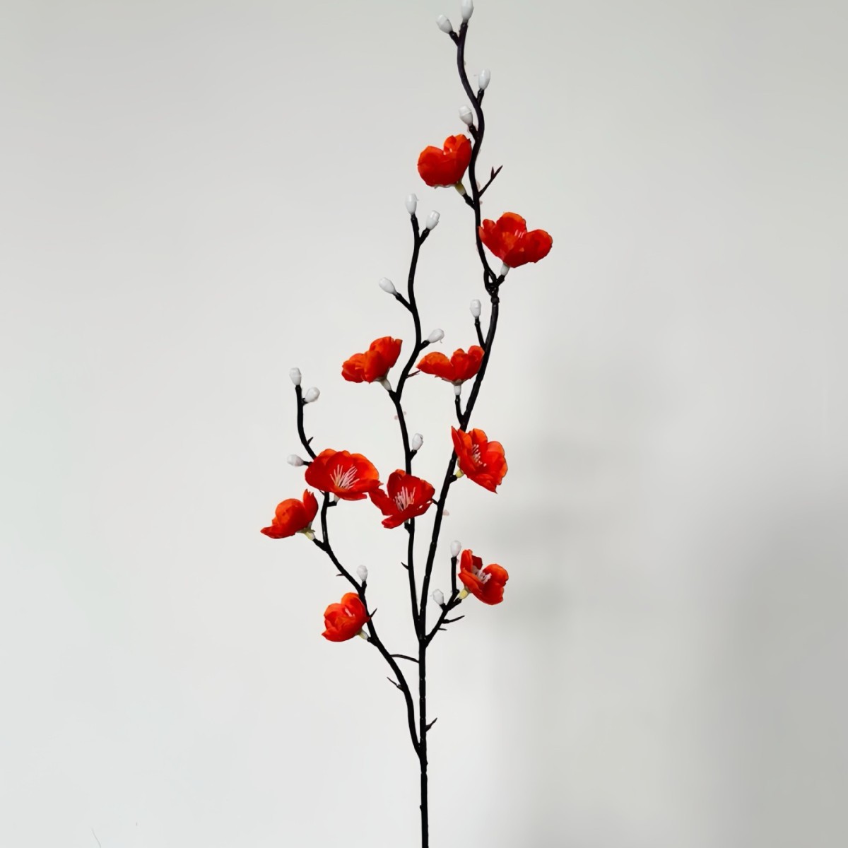 cross-border hot selling 55cm single plum blossom white mini wintersweet artificial flower artificial flowers chinese household decorations arrangement details Picture