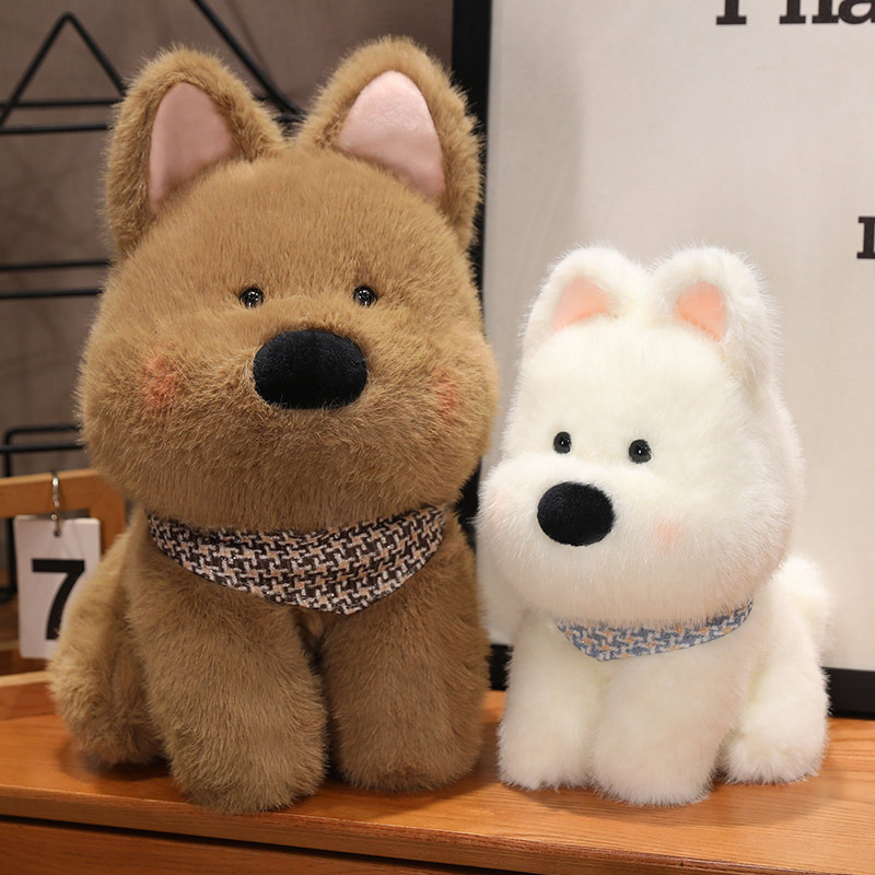 online influencer cute west highland puppy toy children doll plush doll scrawl dog girl birthday gift wholesale details Picture