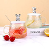 net red high-looking bear glass high-grade water cup office home breakfast cup juice coffee cup full figure