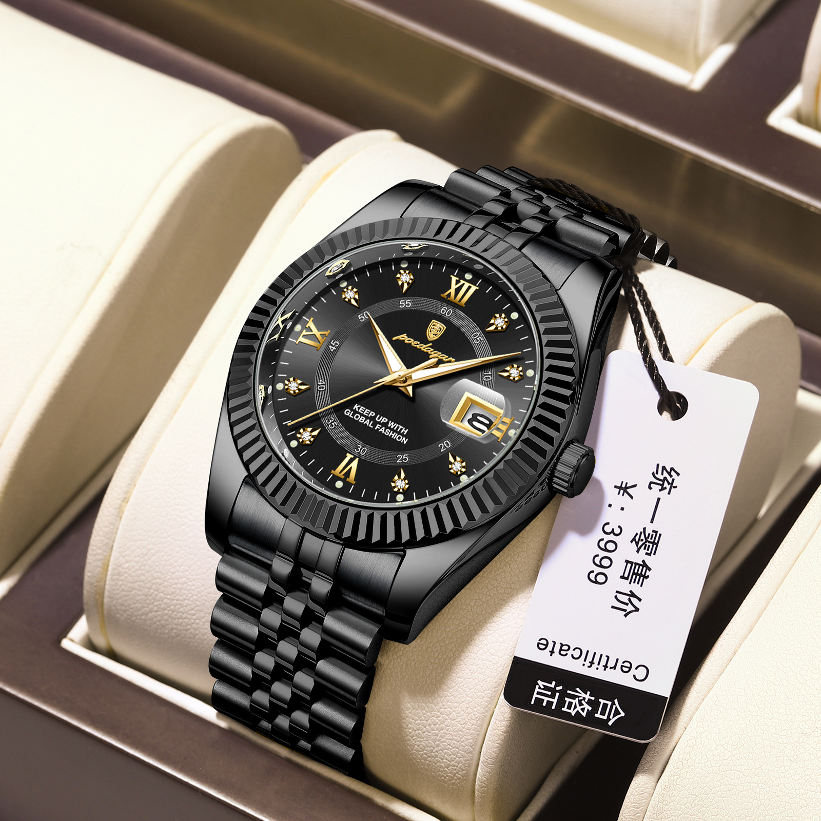 swiss brand watch men's new luxury calendar men's watches watch live broadcast foreign trade popular style one piece dropshipping Item Picture
