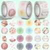 500 stickers/roll fresh flower stickers collection thankyou thank you gift thank you decoration sealing label sticker Application Scenario