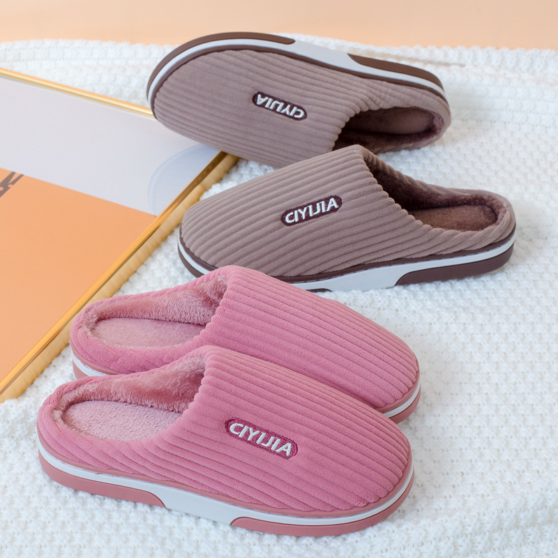 slippers autumn and winter thermal home wear couple cotton slippers thickened non-slip cross-border wholesale winter plush cotton slippers cross-border Application Scenario