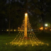 led solar five-pointed star waterfall lights christmas decorative lights outdoor star lights waterfall lighting chain full figure