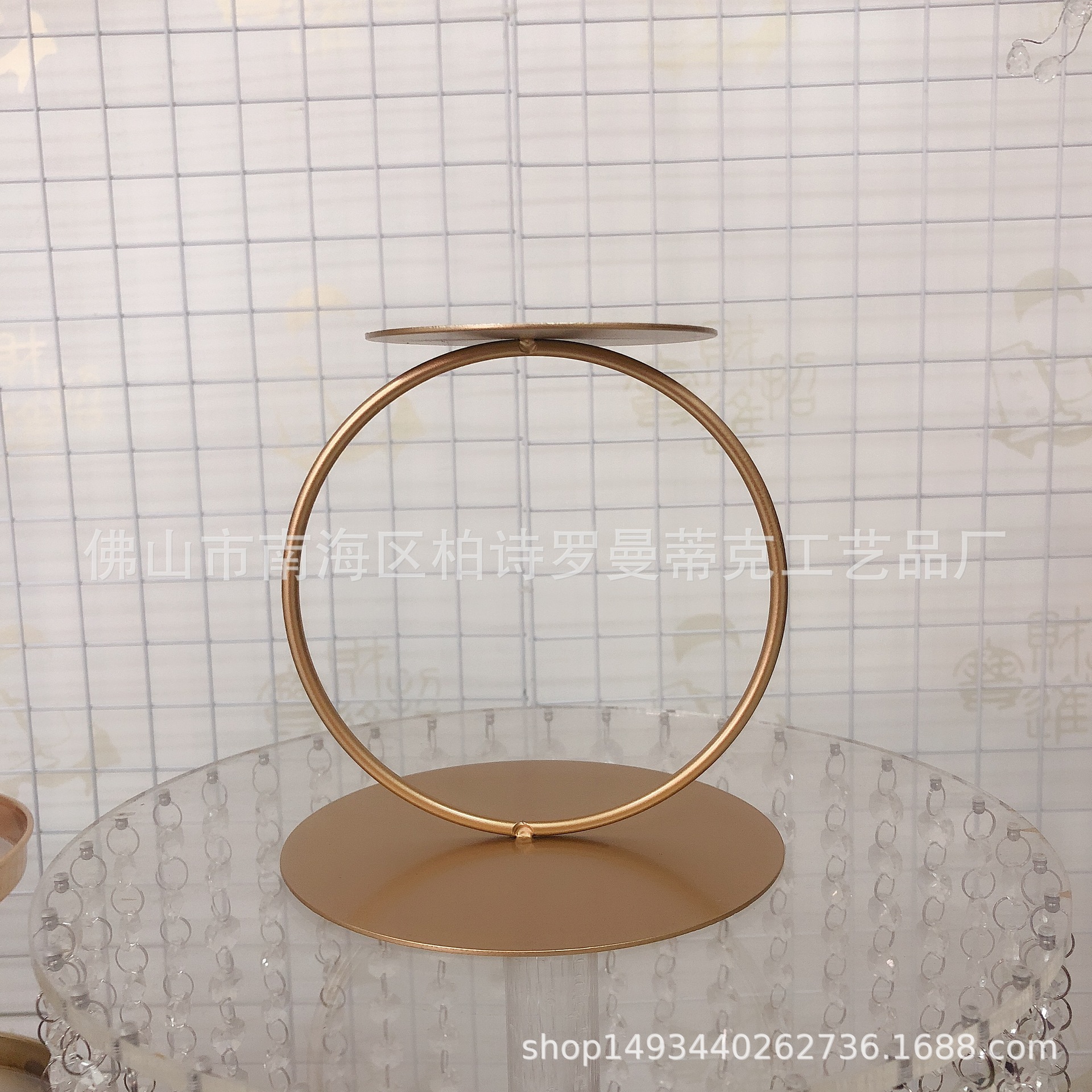 cross-border hot selling wrought iron cake stand dessert table cake tray layered cake support stand wedding supplies decorative pendulum Item Picture
