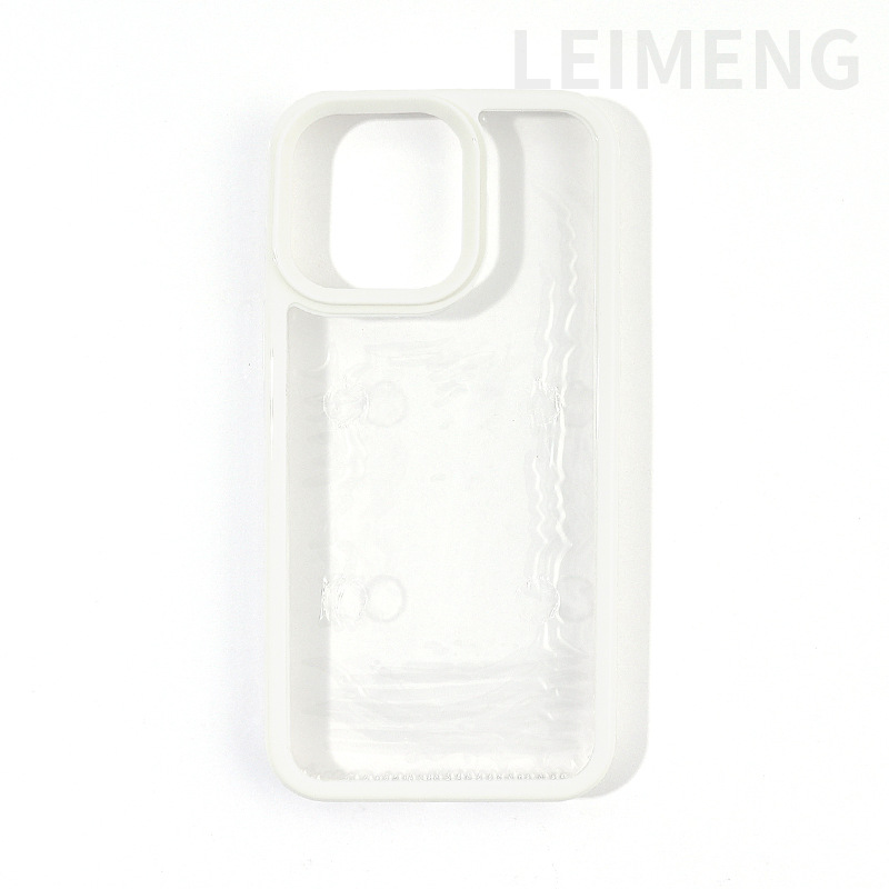 suitable for iphone17/16pro acrylic thickened wide-brimmed groove apple 15/14 macaron diy phone case Specification drawing