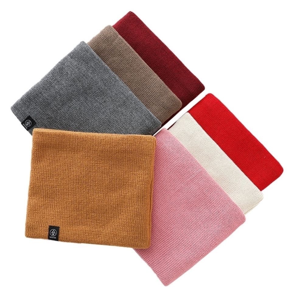 winter neck warmer unisex fleece-lined thickened bandana outdoor cycling mask versatile knitted neck protection pullover scarf Application Scenario