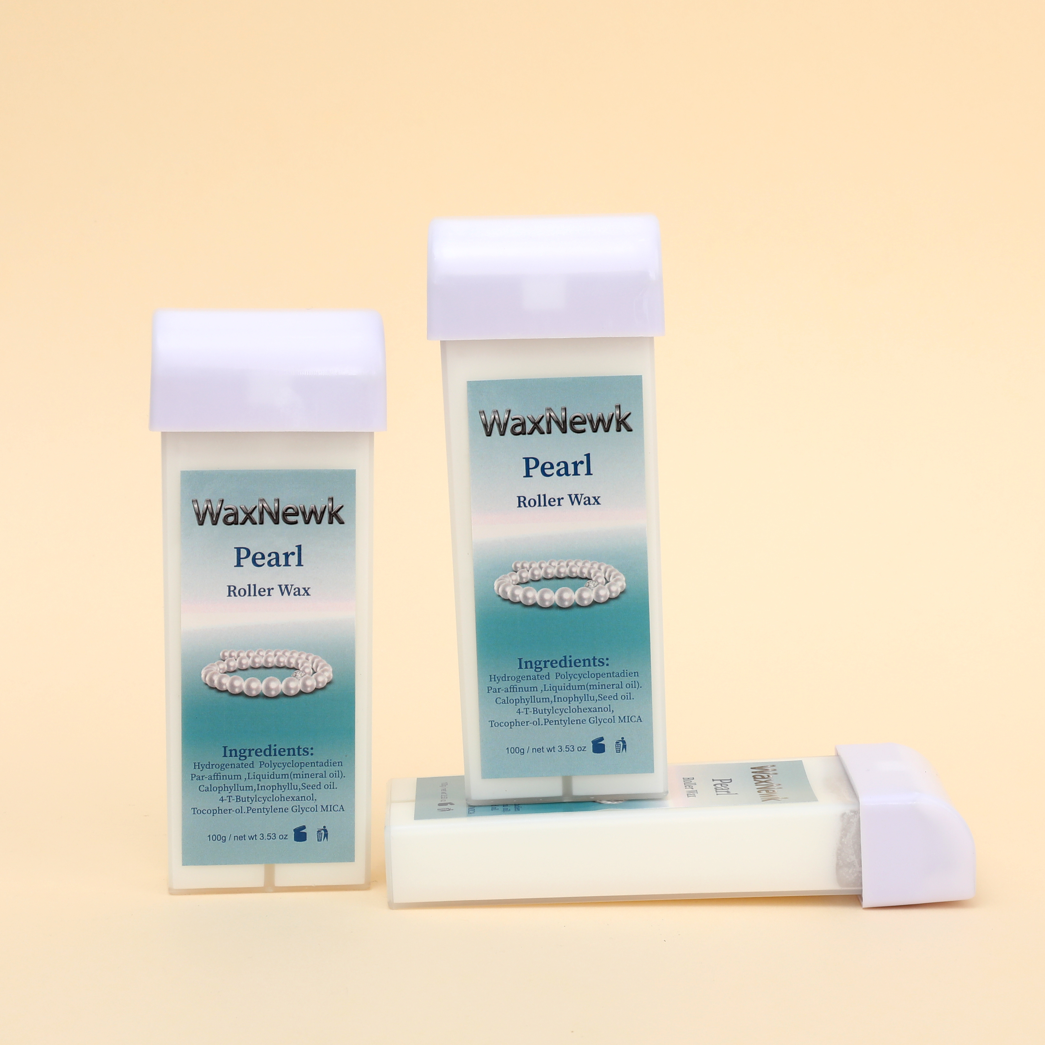 脱毛蜡/脱毛膏/Waxnewk/wax/脱毛豆白底实物图