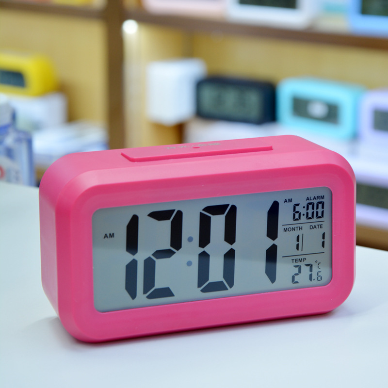 smart alarm clock student children electronic alarm clock table clock large screen digital luminous smart clock cross-border hot selling Specification drawing