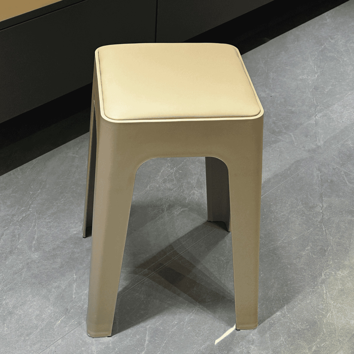 plastic stool thickened household extra thick modern simple stackable stacking long sitting comfortable chair high round stool bench details Picture