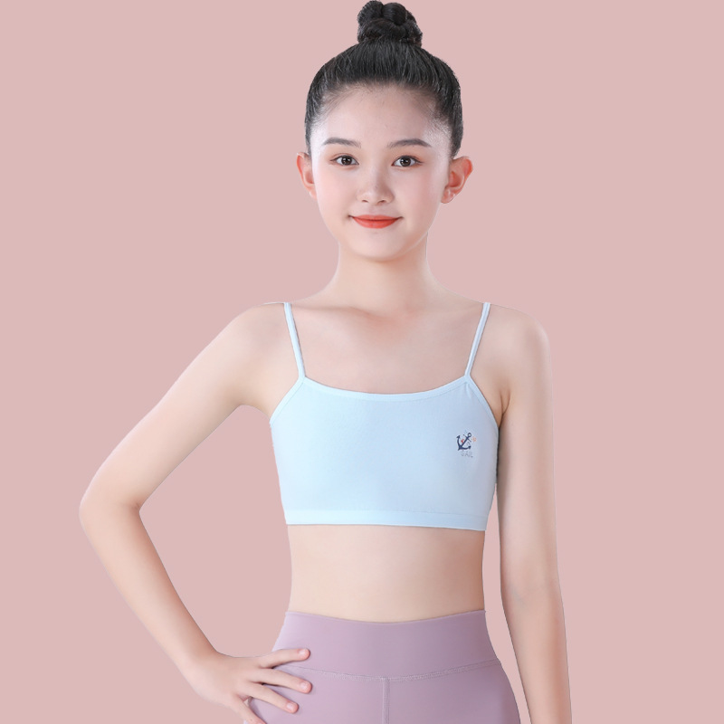 girls' underwear development period sling cotton vest 7-15 years old primary and secondary school students early girls one stage tube top Item Picture