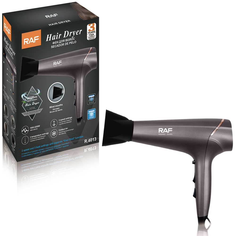 RAF European standard hair dryer 2200W hot and cold air hair dryer, high-power household hotel hair dryer, hair salon hair dryer pic 10