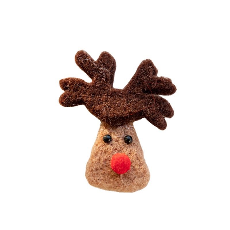 christmas decorations creative christmas tree cartoon elk felt pendant diy material little doll christmas gift Item Picture