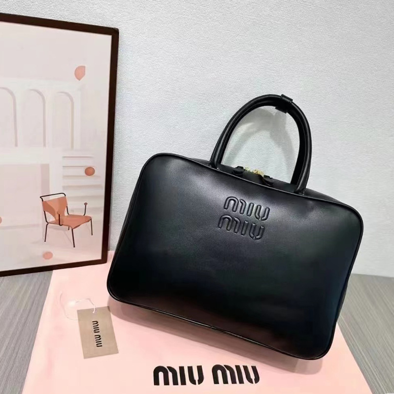 miu miujia popular large briefcase retro commuter large capacity simple tote bag fashion shoulder handbag full figure