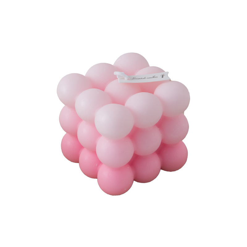 net red horse caron color bubble cube aromatherapy candle wholesale creative aromatherapy hand gift modeling candle ornaments Item Picture