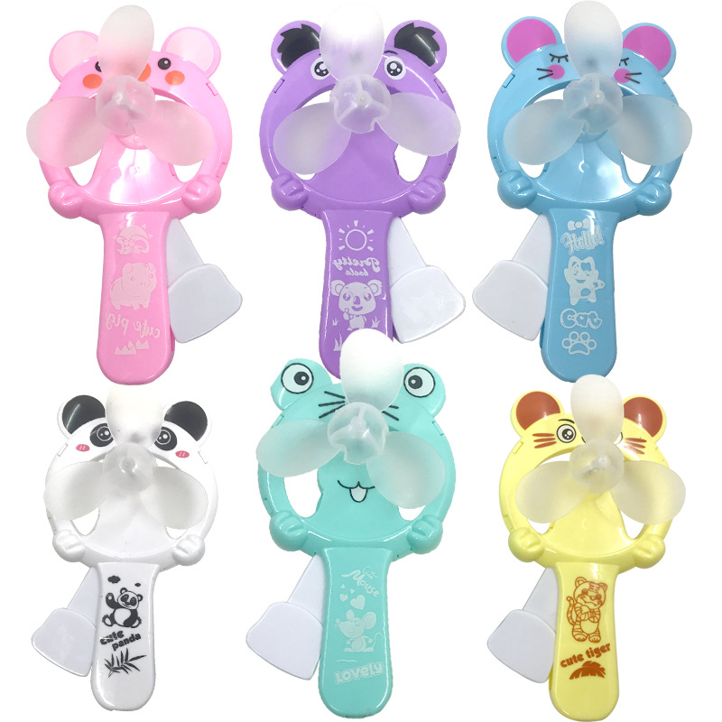 2022 new portable fan mini handheld hand pressure cartoon little fan summer push small gift Item Picture