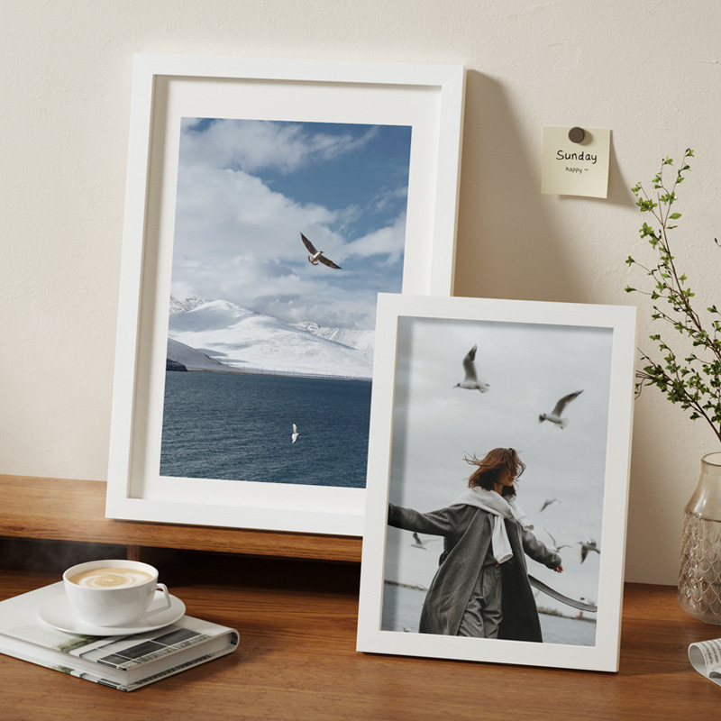 wooden 6-inch photo frame wall-mounted a3a4 paper picture frame 4 open mounting self-mounted large size oil painting frame 12-inch Specification drawing