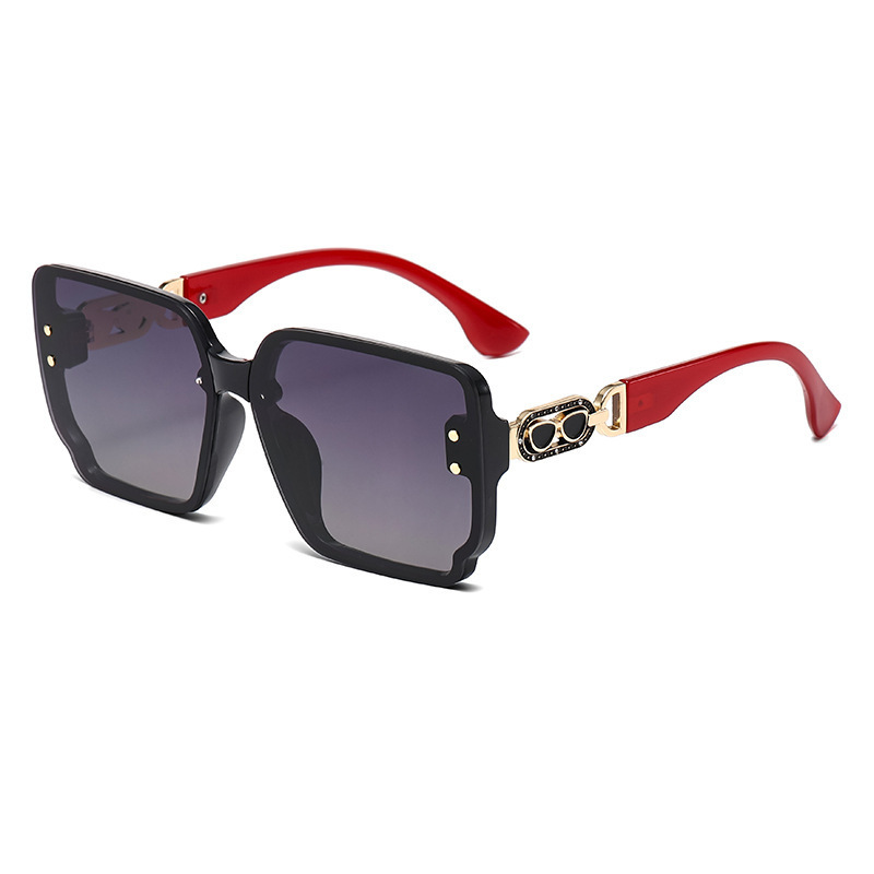 new sunglasses women's high-grade internet hot europe and america cross border sunglasses square large frame women's glasses high-grade details Picture