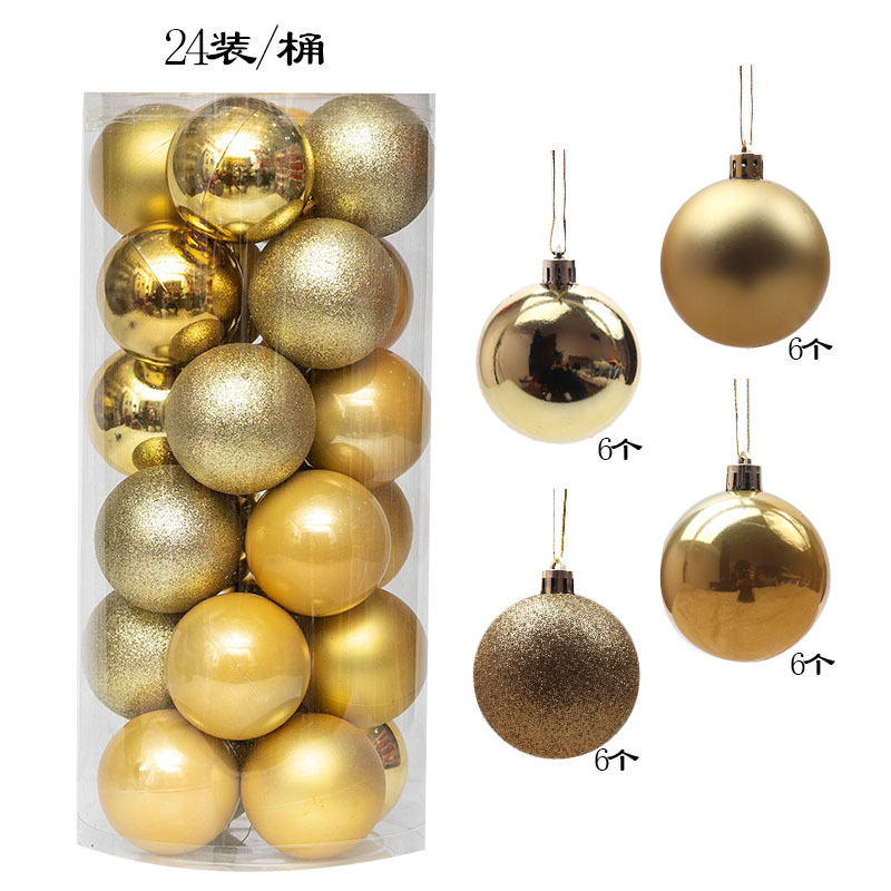 christmas decorating ball electroplating plastic ball 3468cm barrel christmas ball mall suspended ceiling christmas tree pendant hanging ball full figure