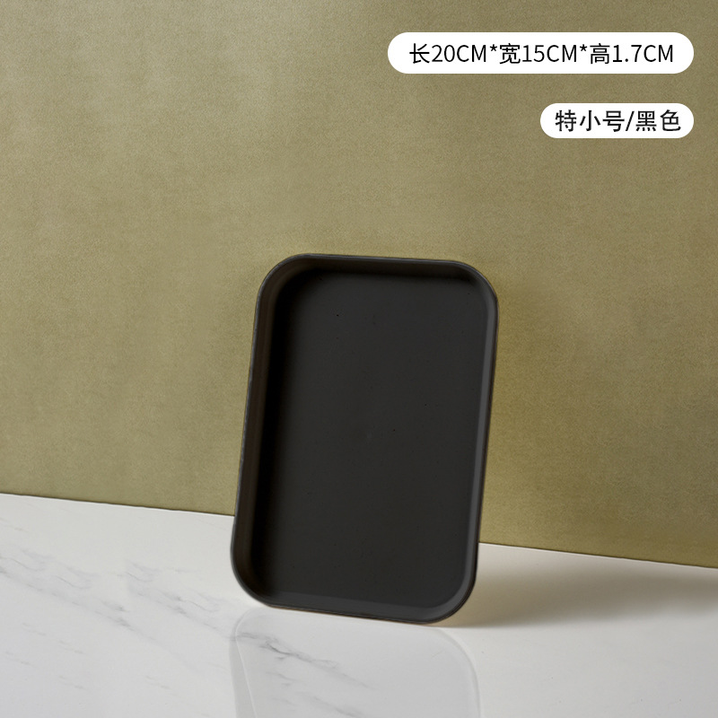 japanese style imitation wood grain tea tray plastic tray good-looking hotel commercial plate household plate plate dish bone dish Application Scenario