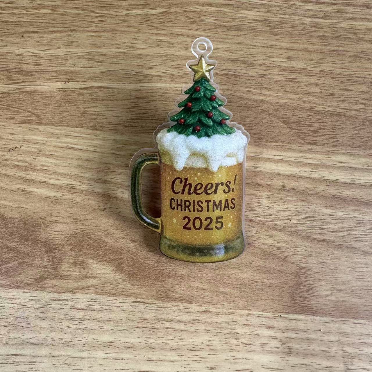 cross-border new christmas drink cup ornament interesting christmas decoration small gift christmas tree acrylic pendant full figure