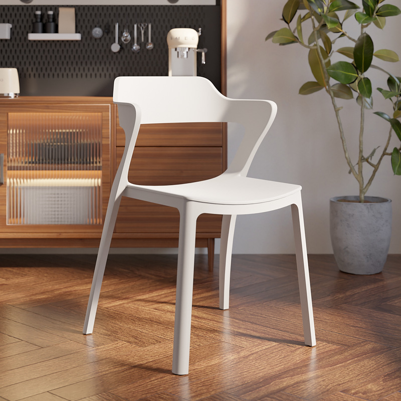 simple advanced chair plastic home dining chair mid-ancient retro leisure chair nordic backrest stool horn dining table and chair full figure