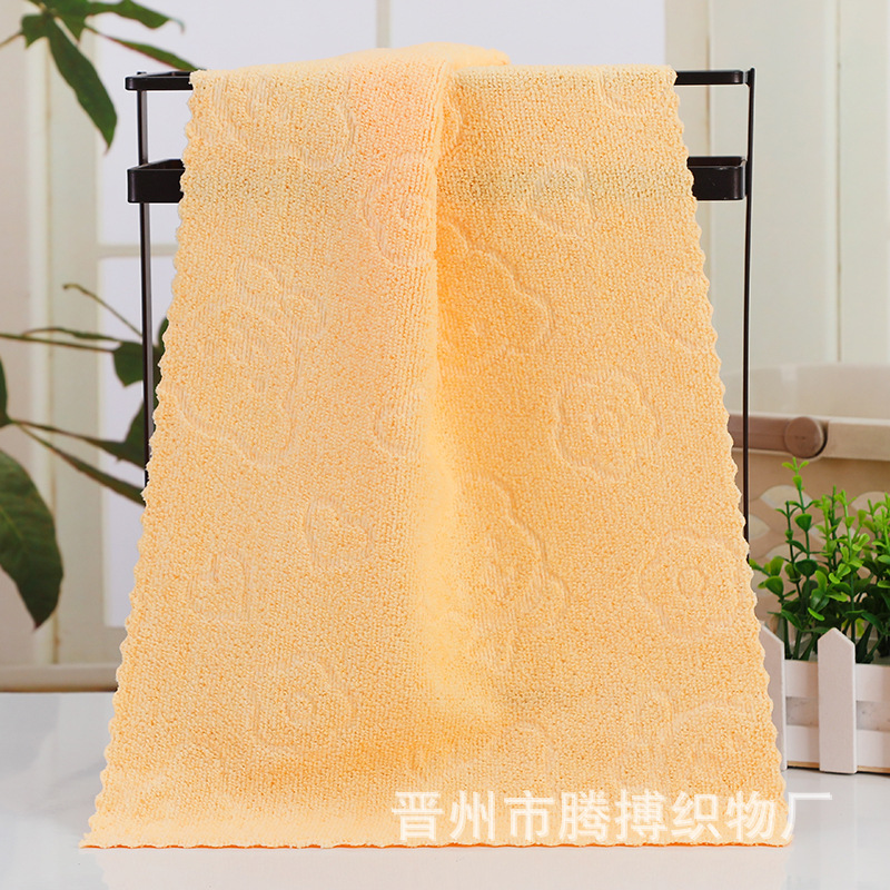 towel 35g colorful bear embossed towel fine fiber bath towel gift household cleaning colorful towel Specification drawing