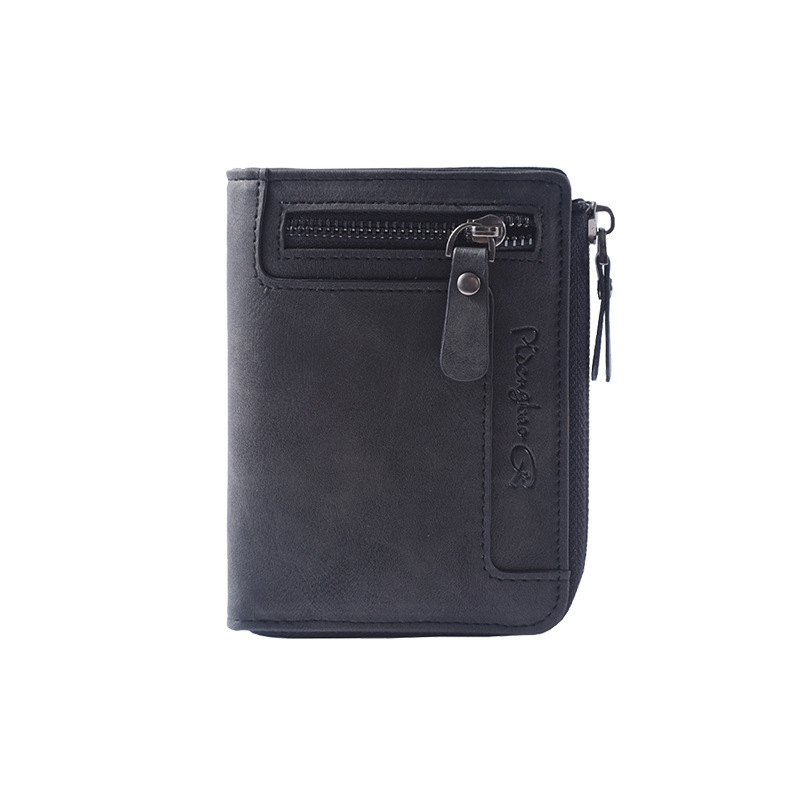 cross-border men's wallet high-grade short certificate card holder wallet men's zipper casual leather coin purse wallet Application Scenario