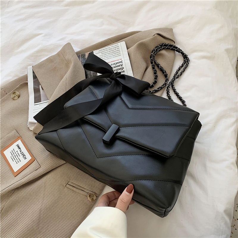 cross-border fashion large capacity diamond lattice bag autumn and winter new pu shoulder soft crossbody large capacity women's bag bag bag details Picture