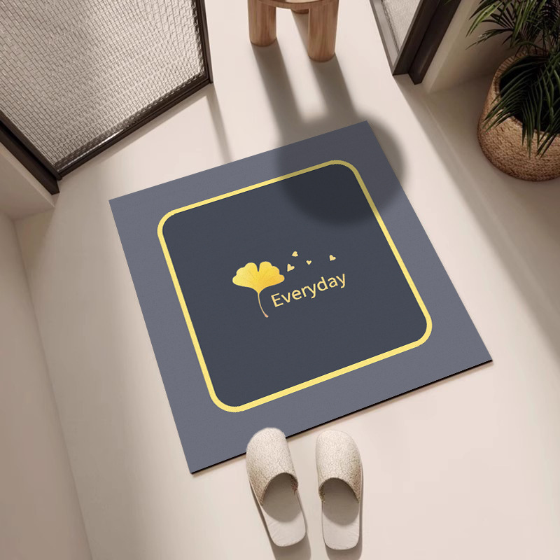 square bathroom mats simple diatom ooze soft mat bathroom water-absorbing quick-drying mat bathroom non-slip carpet Item Picture