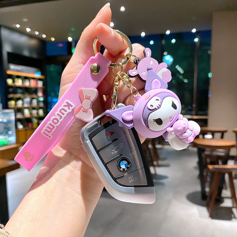gemini sanrio cartoon key button cute clow m doll girls' bags pendant car key chain Item Picture