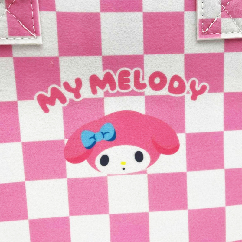 mini felt bag clow fan large capacity cute cartoon felt tote bag melody jade hanging student handbag Item Picture