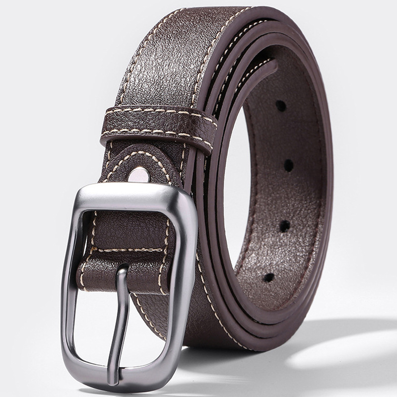 men's leather belt boys trendy belt ins trendy young people pant belt casual all-matching pin buckle 2025 new youth Application Scenario