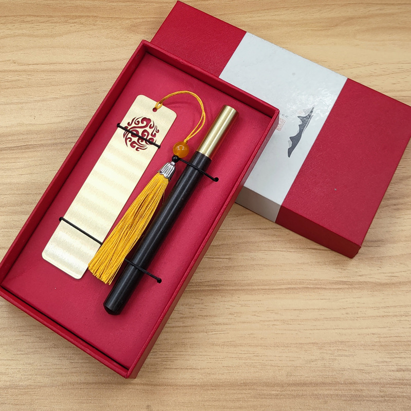 bookmark gift set high-end pen ballpoint pen chinese style enterprise business gift signature pen set fixed logo full figure
