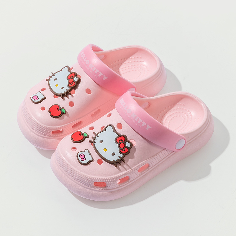 sanrio summer new children's hole shoes girls' princess beach shoes closed toe sandals soft bottom middle and big children slippers Item Picture