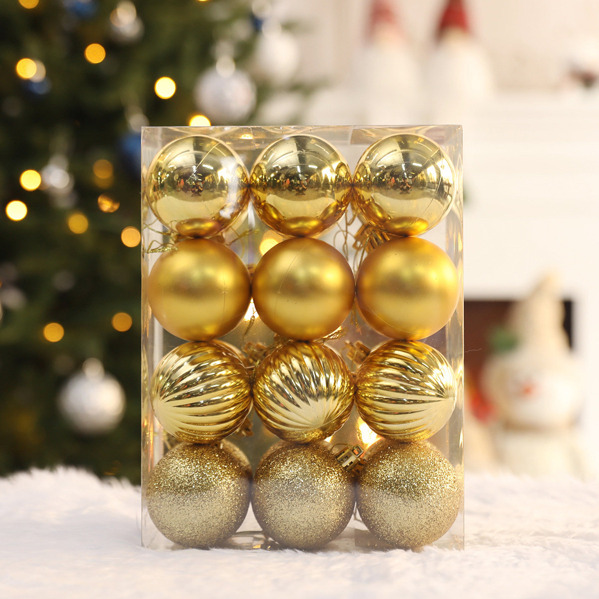 christmas ball 24 pack set electroplating ball christmas tree decorations pendant holiday atmosphere christmas ball Item Picture
