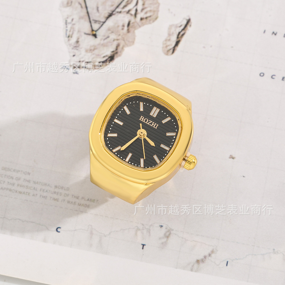 [ring watch] new hot sale square ring watch aliexpress amazon foreign trade popular style watch time Item Picture