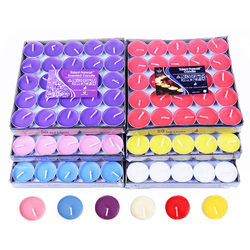 factory wholesale wedding round tealight hotel insulation wax proposal display small candle blessing lighting emergency candle Item Picture