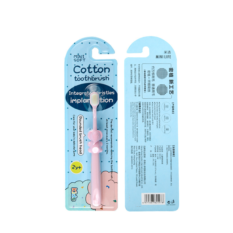 wangenmao children's toothbrush single 2-10 years old baby cartoon elephant fine soft hair toothbrush factory wholesale Item Picture