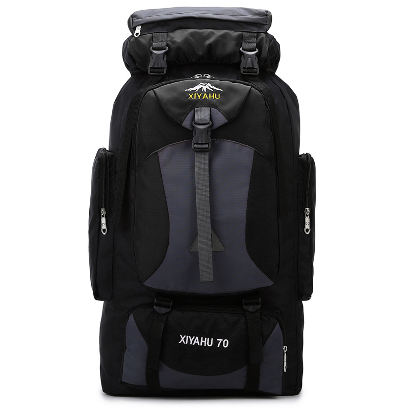 cross-border new arrival 70l outdoor mountaineering bag men's and women's sports backpack large capacity leisure hiking travel backpack Specification drawing