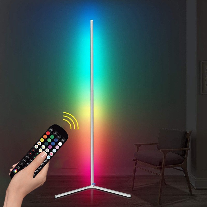 cross-border led floor lamp smart bluetooth app control bedroom corner lamp music rgb magical color floor ambience light Specification drawing