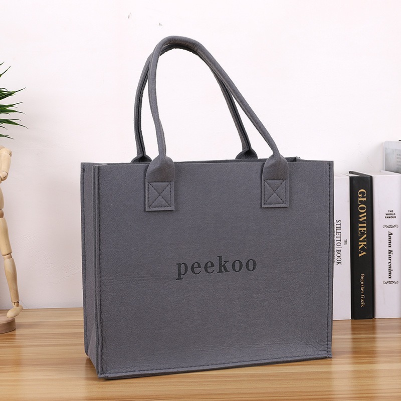 enterprise gift spring festival gift felt handbag felt handbag tote felt bag custom logo full figure