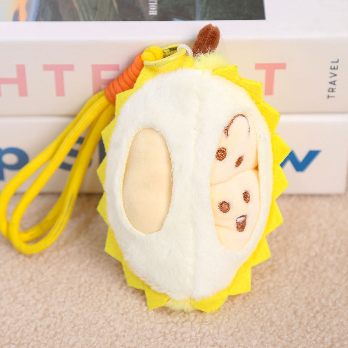 renen durian pendant fruit plush toys detachable bag keychain pendant doll gift children doll details Picture