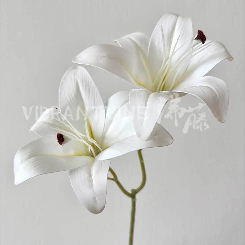 double-headed lily artificial flower bouquet wedding flower wedding decoration flower landscape artificial flower road lead power strip flower Specification drawing