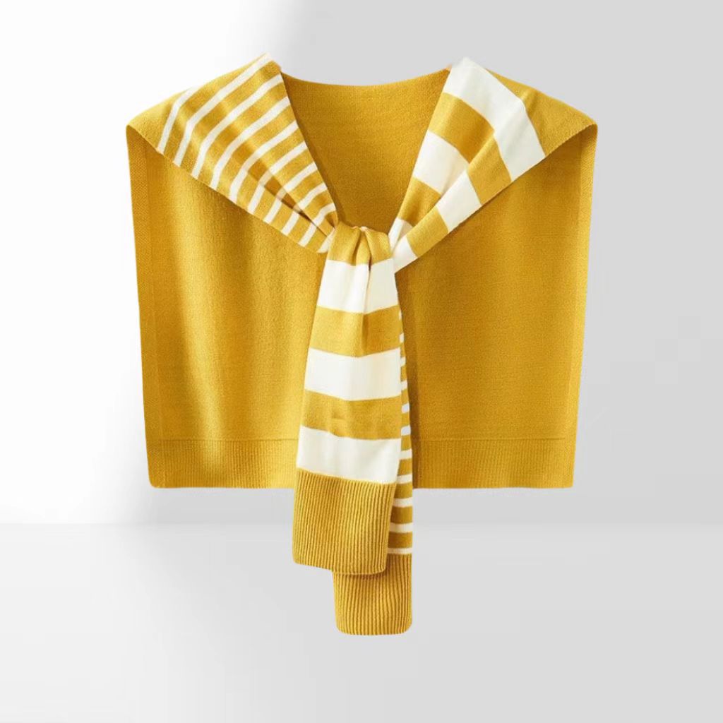 spring and autumn new striped shawl internet hot neck shoulder protection versatile ins style design sense women's outer knitted scarf 0 details Picture