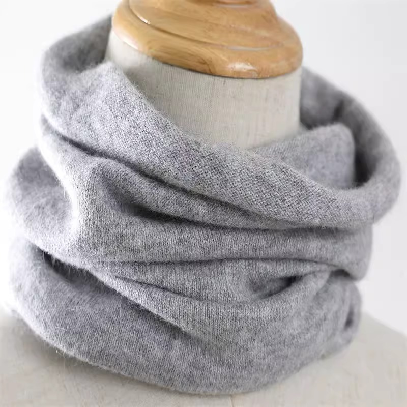 autumn and winter velvet scarf women's cold-proof warm lazy bandana young people knitted pullover scarf cervical support cold protection full figure