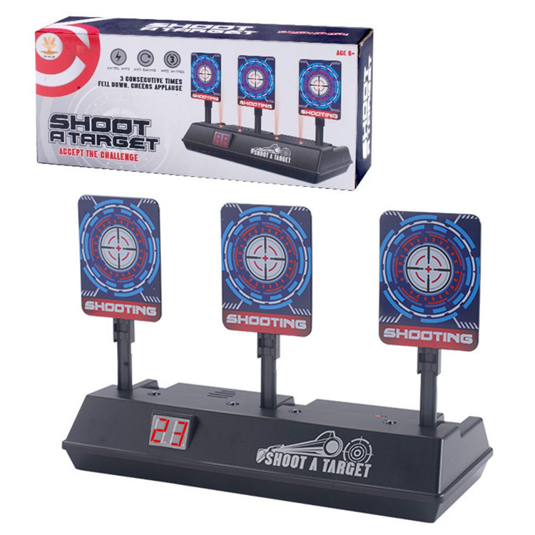 automatic return electronic scoring target electric rotating target children practice shooting mobile target soft bullet gun toy full figure