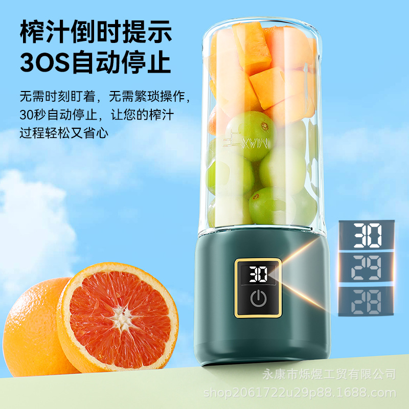 new portable juicer small household automatic vegetable and fruit fresh squeezing blender wireless charging juice cup customization Specification drawing