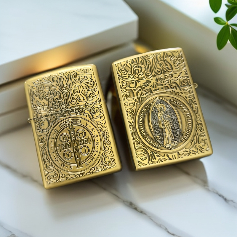 factory direct sales constantine embossed bronze 3085 kerosene metal windproof lighter wholesale Item Picture